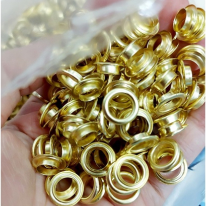 Alternative view of 1KG Khoen ore mắt cáo 8mm Sắt xi màu VÀNG Chân thấp Khuy ore mắt cáo bấm bạt, túi giấy Không long đền