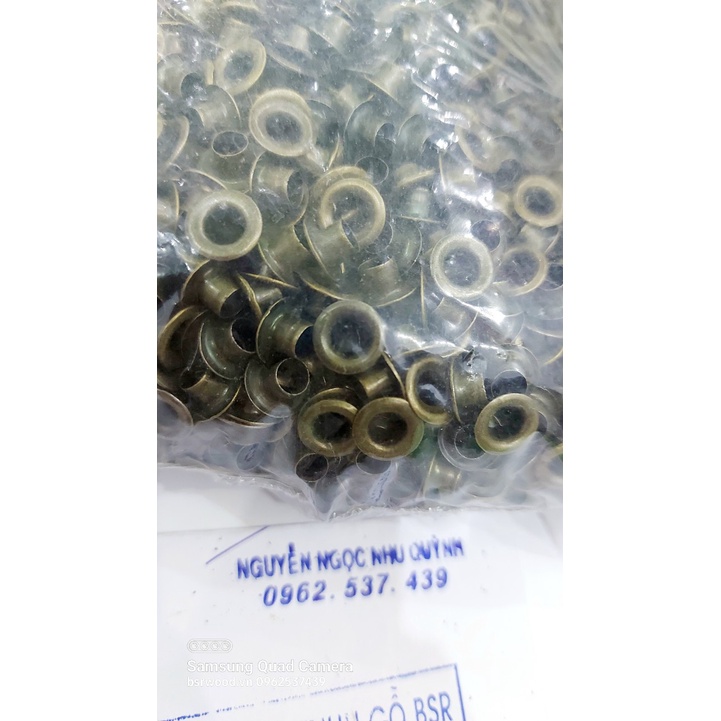 Khoen ore mắt cáo 5mm Bằng sắt xi màu ĐỒNG Khuy mắt cáo bấm bạt, túi giấy Túi 100 cái / 1000 cái / 1kg Không long đền - Ảnh 6