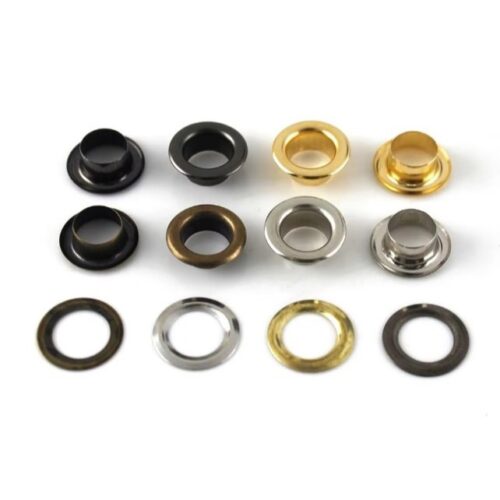 Khoen ore mắt cáo 6mm Bằng Thau không gỉ Màu bạc, vàng, đen, đồng Khuy mắt cáo bấm vải, quần áo, túi xách, đồ da