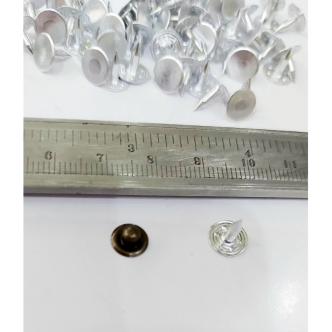 Nút đinh tán cố định túi quần jean (rivets for jeans pocket) Bằng thau không gỉ Màu đồng Màu khói Bịch 100 cái - Ảnh 3