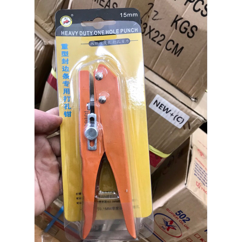 Kềm bấm lỗ tròn Size 8mm, 10mm, 12mm, 15mm Kìm bấm lỗ lên giấy card, thẻ tag, bạt, da, chỉ nhựa PVC - Ảnh 9