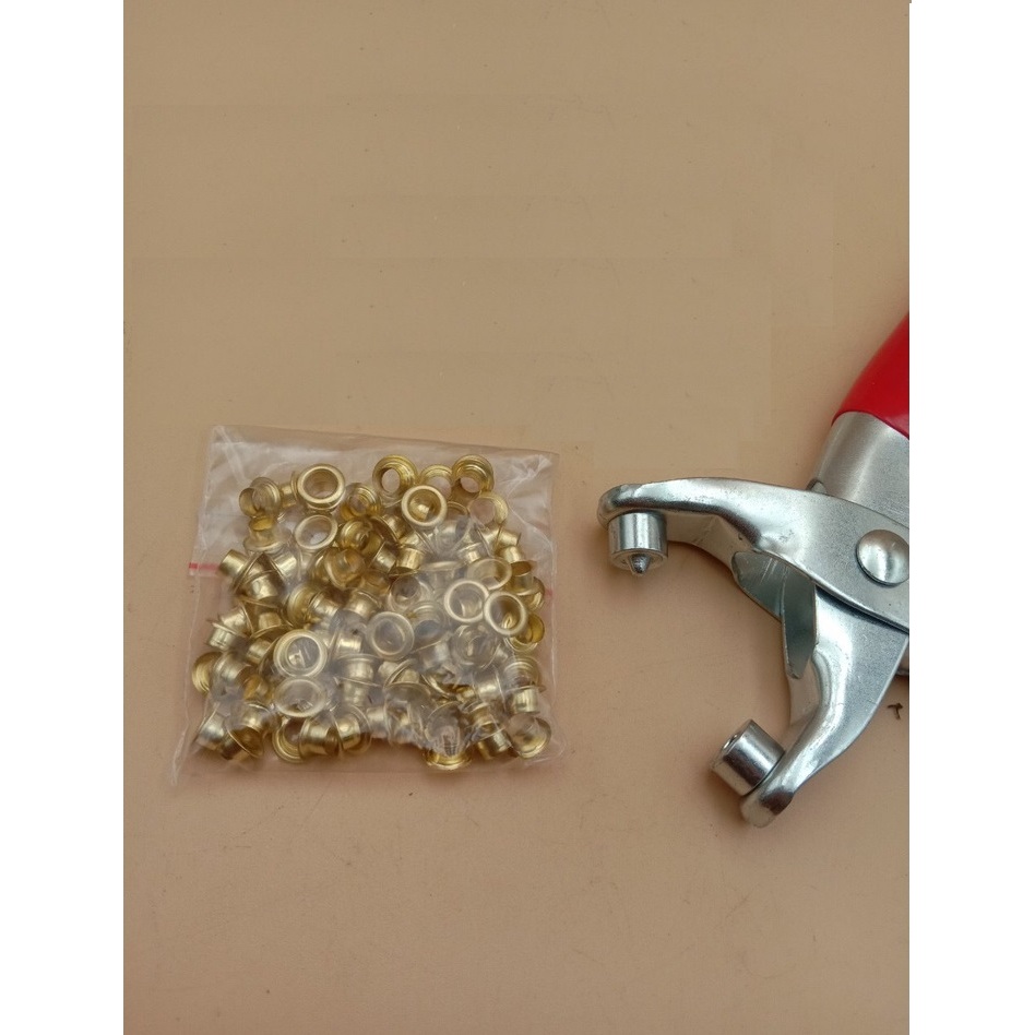 Kìm bấm khoen 5mm Bấm khoen lên giấy,da,bạt KHÔNG XÀI LONG ĐỀN - Ảnh 7