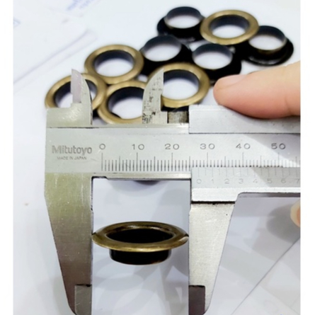 Khoen ore mắt cáo 17mm Bằng thau không gỉ Màu bạc,vàng,đồng Chân cao 7ly Khuy mắt cáo bấm vải Phụ liệu may mặc túi xách - Ảnh 7