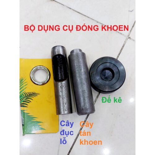Alternative view of Cây đục lỗ và cây đóng khoen mắt cáo (khoen ore) Đóng khoen ode 4mm, 5mm, 6mm, 8mm, 10mm, 12mm, 14mm, 16mm, 18mm, 20mm