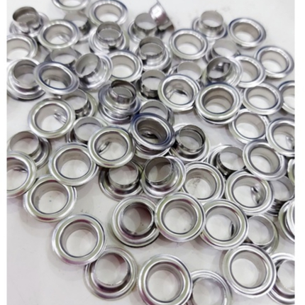 Khoen ore 10mm Bằng Thau không gỉ xi Màu BẠC Bán sỉ 1000 cái KHÔNG long đền Khuy mắt cáo 10ly đóng quần áo,balo