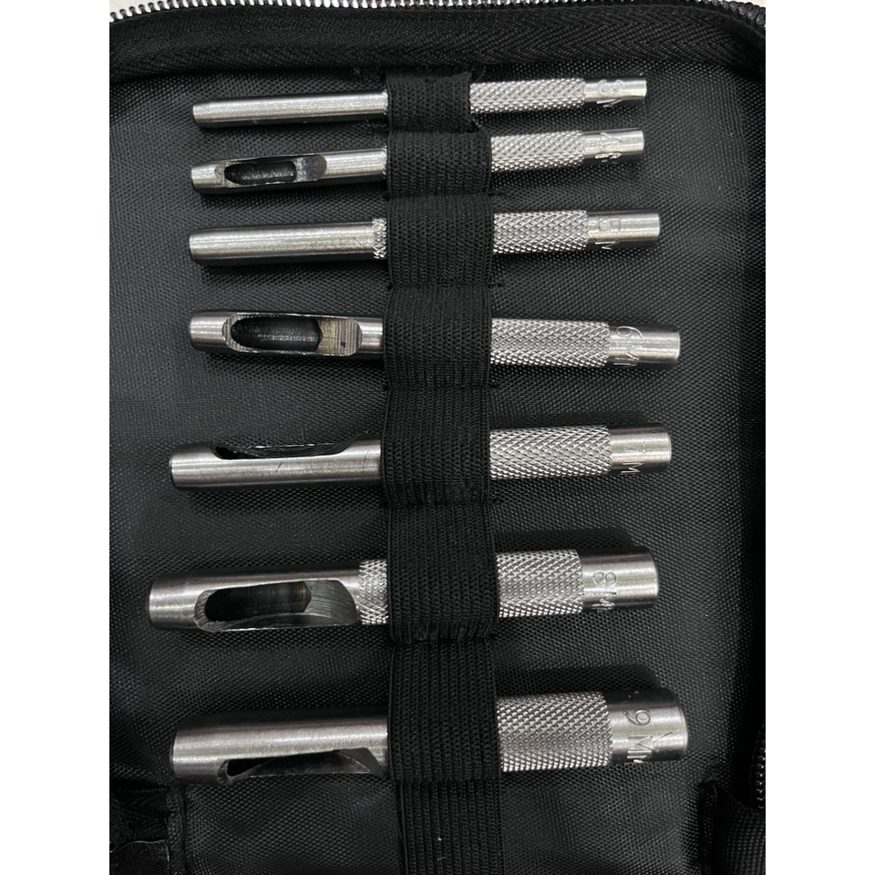 Bộ cây đục lỗ tròn (12 cây 3-16mm / 15 cây 3-25mm) Thép cacbon Sắc bén Hàng nhập loại tốt - Ảnh 7