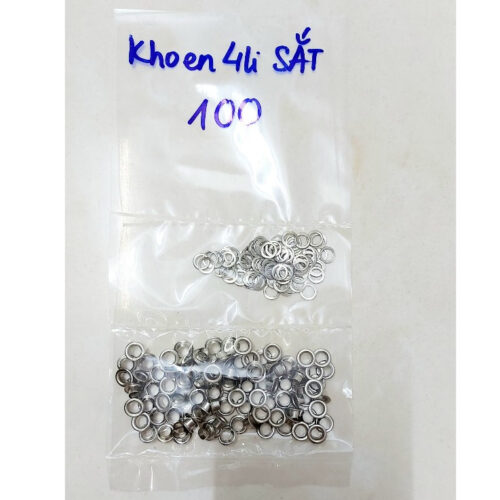 Alternative view of Khoen ore 4mm Khuy mắt cáo đóng túi giấy, bấm bạt, làm đồ thủ công Bằng sắt Túi 100 cái KHOEN SẮT SẼ GỈ SÉT