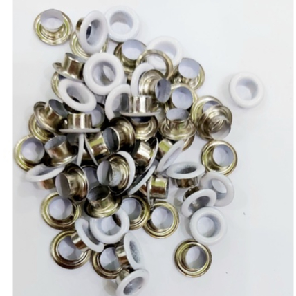 Khoen ore mắt cáo 4mm,5mm,6mm,8mm Bằng thau không gỉ Bọc sơn trắng Phụ liệu may mặc túi xách - Ảnh 4