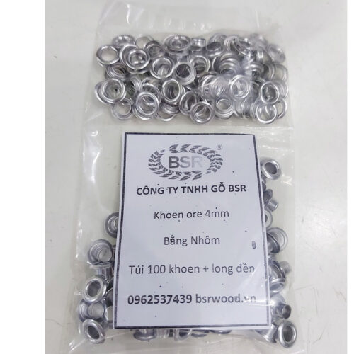 Khoen ore 4mm Khuy mắt cáo 4ly Khoen bấm giày bata, bấm túi giấy, bấm bao bì Bằng NHÔM Túi 100 cái Không long đền