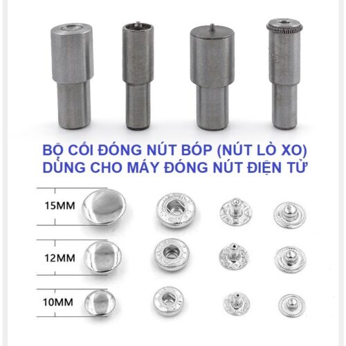 Alternative view of Bộ cối khuôn đóng nút bấm 4 thành phần (nút bóp, nút lò xo, nút chén, cúc chậu) Cối máy dập cúc điện tử
