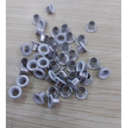 Alternative view of Khoen ore 4mm Khuy mắt cáo 4ly Khoen bấm giày bata, bấm túi giấy, bấm bao bì Bằng NHÔM Bọc sơn trắng Túi 100 cái