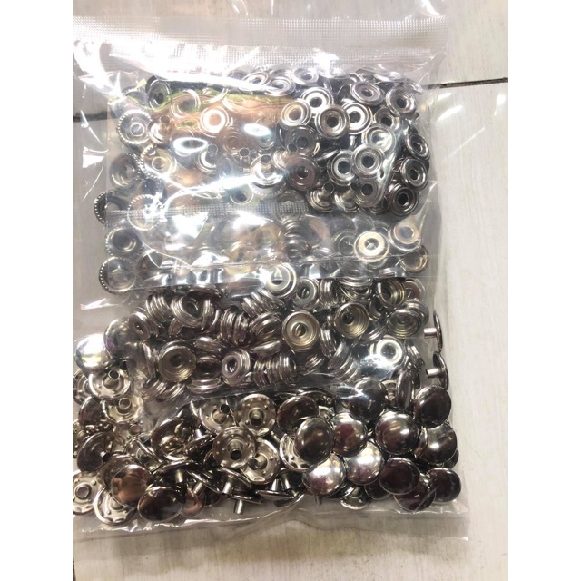 Nút bấm 4 thành phần (nút chén) Nút bấm SẮT Size 15mm Dùng làm đồ thủ công - Ảnh 3