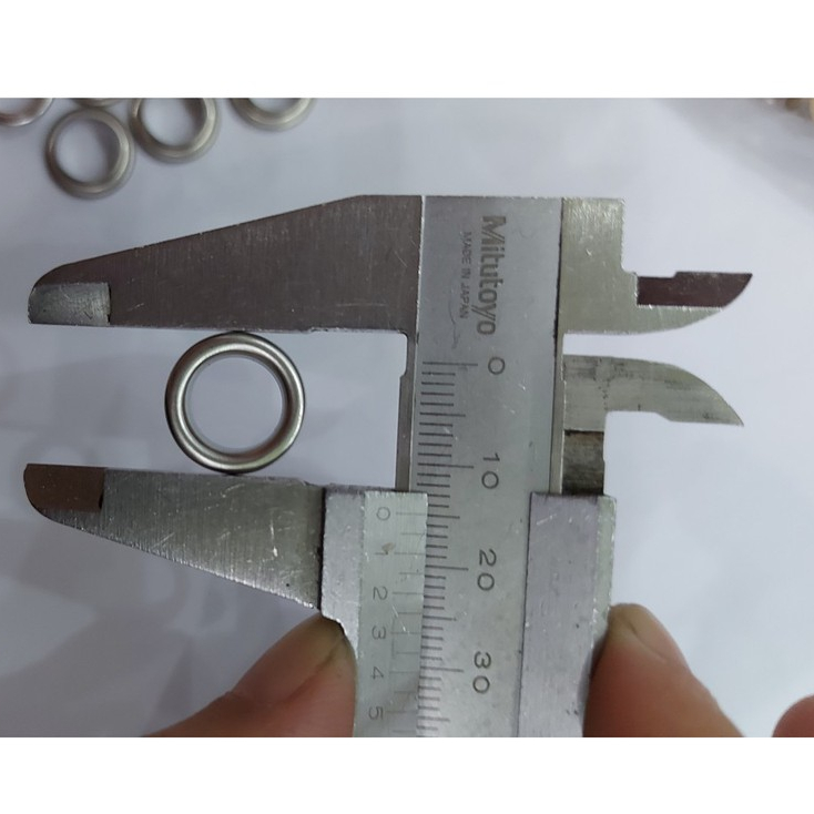 Khoen ore 10mm Khoen mắt cáo 10ly Bằng Thau không gỉ(mỏng) Màu Bạc Vàng Đồng Khuy mắt cáo Bấm Vải Phụ liệu may mặc - Ảnh 4