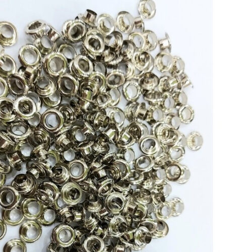 Alternative view of [SỈ] Khoen ore 5mm Khoen mắt cáo 5 ly Bằng INOX không gỉ Màu bạc sáng bóng Bịch lớn 1000 cái Mắt cáo bấm vải Phụ liệu
