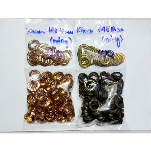 Alternative view of Khoen ore 14mm Khoen mắt cáo 14mm Thau không gỉ (mỏng) Khuy mắt cáo Chuyên bấm vải Phụ liệu may mặc
